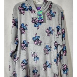 Disney stitch and angel fleece Hoodie women's size medium NWT